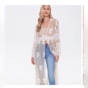 Stunning maxi lace kimono